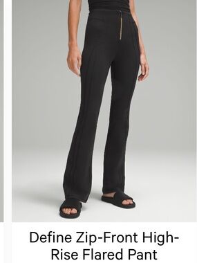 lululemon athletica Black Define Zip-Front High-Rise Flared Pants